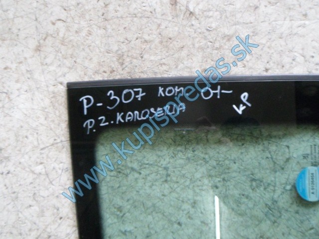 pravé zadné sklo do karosérie na peugeot 307 kombi, 